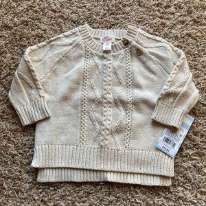 Cat & Jack Cream Sweater Size 6mo NWT